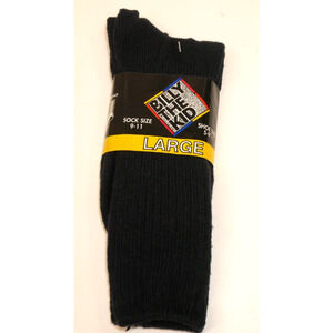 VTG Billy the Kid Cotton Blend Socks Made in USA Fits Sock 9-11 Shoe 5-9.5 Black